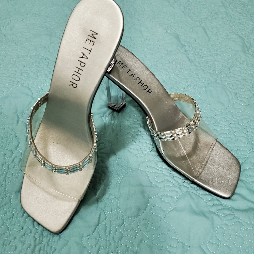 Acrylic Rhinestone Dress Sandal